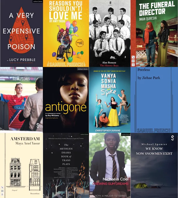 The play script covers for the 12 plays covered in Season4 in a grid format.