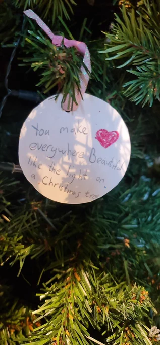 You make everywhere beautiful like a light on a Christmas tree