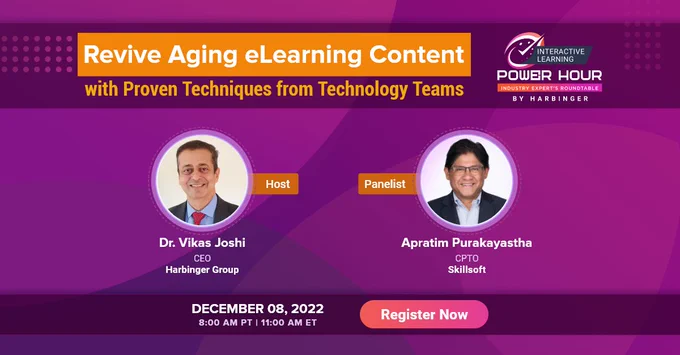 Welcome! You are invited to join a webinar: Power Hour - Revive Aging eLearning Content with Proven Techniques from Technology Teams.