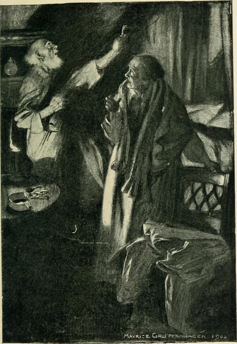 Illustration for "The Monkey's Paw" by Maurice Greiffenhagen, from Jacobs' short story collection The Lady of the Barge (1902)
- https://en.wikipedia.org/wiki/The_Monkey's_Paw