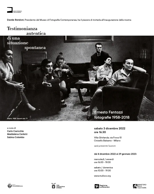 Invito mostra ERNESTO FANTOZZI, FOTOGRAFIE 1958-2018 al Mufoco