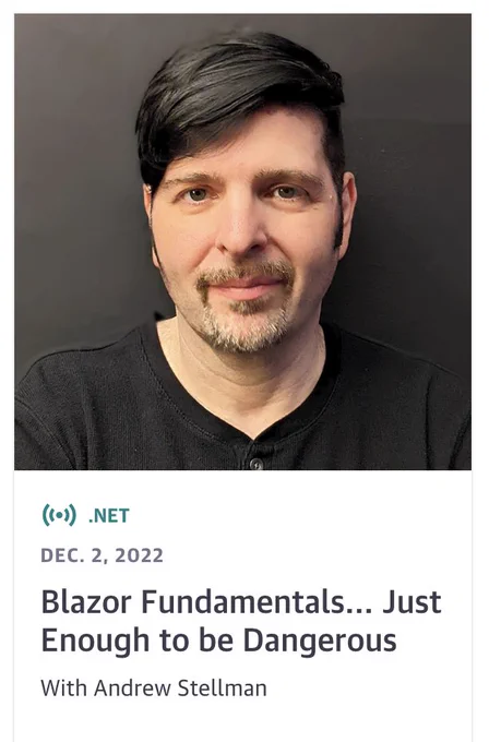 Screenshot of my "Blazor Fundamentals... Just Enough to be Dangerous" course listing
