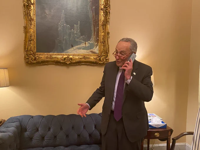 Senator Schumer calls his daughter and her wife to let them know that the Senate passed the Respect for Marriage Act, November 29, 2022.