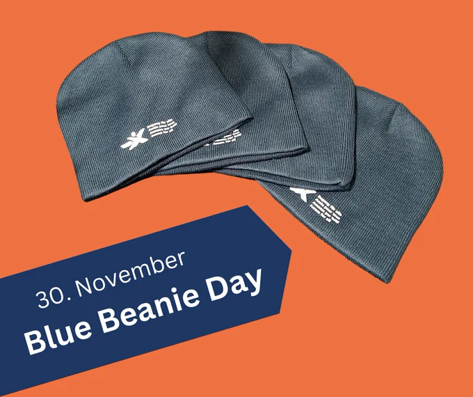 Blaue Mützen von Zugang für alle, 30 November, Blue Beanie Day