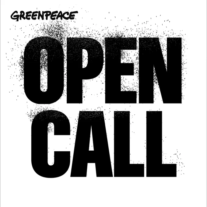 Open Call in bold writing with ash effect