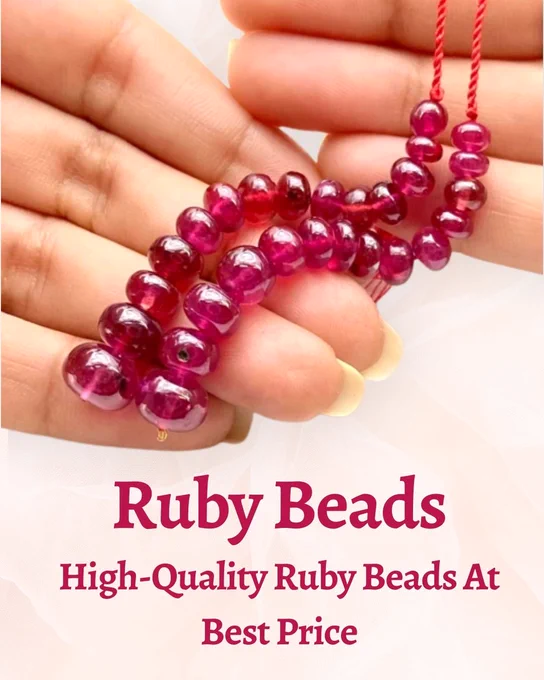 Ruby Beads - Natural Ruby Gemstone Beads Supplier Online
