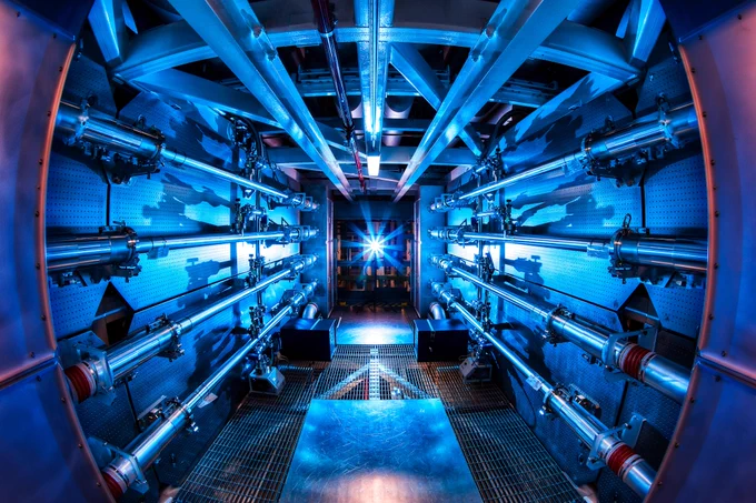 National Ignition Facility's target chamber. Tune in for an announcement tomorrow at 7 a.m. PT: https://www.energy.gov/livestream. 