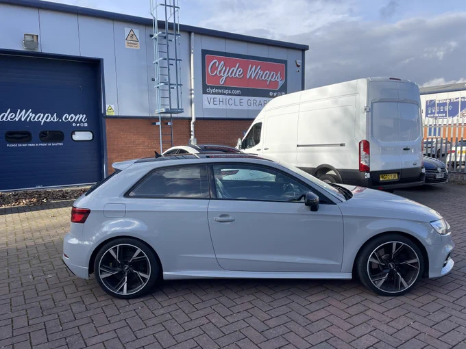 Audi S3 Nardo Grey Wrap by Clyde Wraps Glasgow