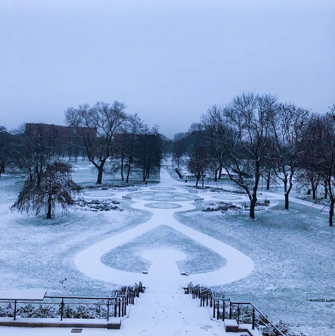 Image of peel park covered in snow