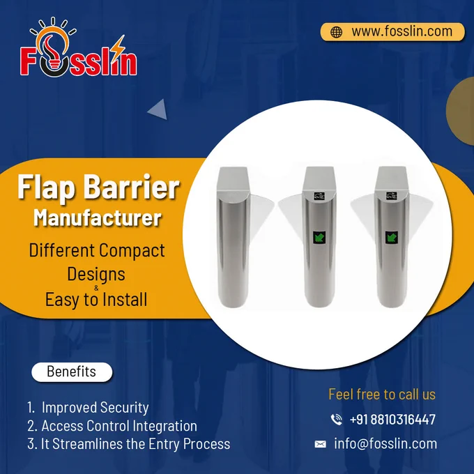 In Today's World the Flap Barriers are well known in entrances and exits of buildings, Metros Offices or construction sites. It can also help tracking staffs and visitors in-out. Only authorized users are able to access the specific areas through the flap barriers.
