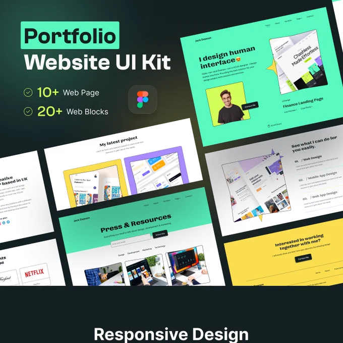 Personal Portfolio Website Template. Hello! This is the Personal Portfolio Website template design UI Kit. If you're a designer, particularly a UI/UX designer, then you'll need a portfolio website. 