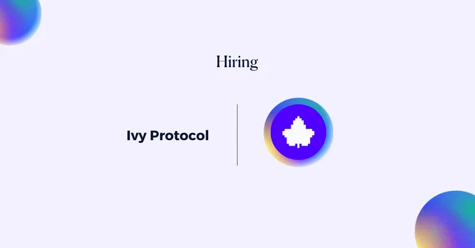 🌳 Hiring 🌳

Engineering Intern - @ivy_protocol 
Berlin, Germany(Remote)
Part Time