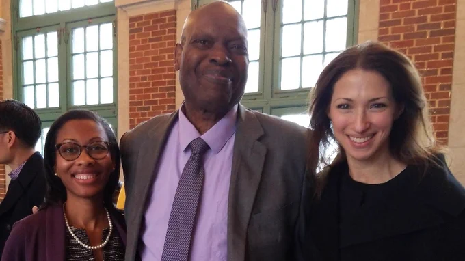 Picture of Deputy Inspector General for Public Safety Tobara Richardson (left), David Cherry (center), and Inspector General Deborah Witzburg (right)