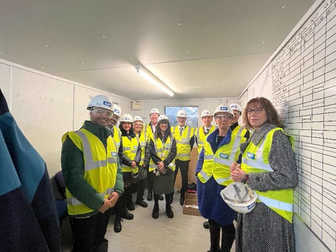 Hospital construction site visitors