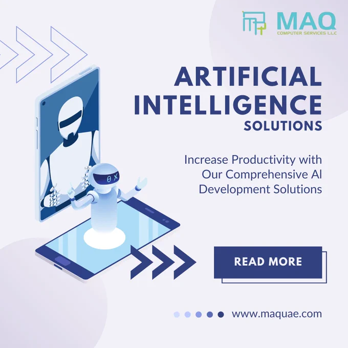 MAQ, provides AI solutions for a variety of industries, including healthcare, retail, and finance. Machine learning, deep learning, natural language processing, and other cutting-edge technologies are available to our AI experts and developers to help you grow your business with smart data.

So, if you are seeking AI-based solutions or software to increase your organization smartly, we will assist you with our experience and understanding of Artificial Intelligence development

▶Visit: www.maquae.com 
▶Email: info@maquae.com  
▶Phone:  971507080116 /  971554943599