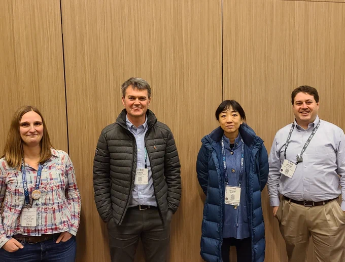 Michele Weiland, Simon McIntosh-Smith, Miwako Tsuji, and Jeffrey Young represent the outgoing and newly elected AHUG directors at SC22.