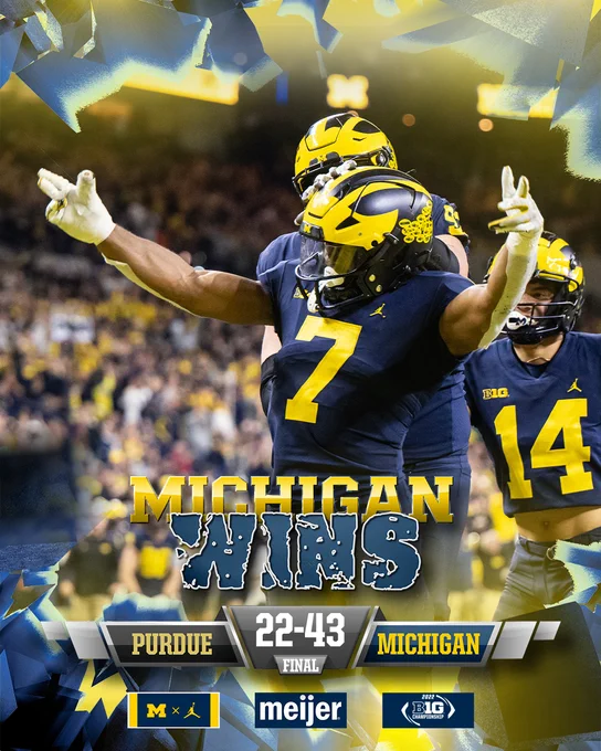 Michigan defeats Purdue, 43-22