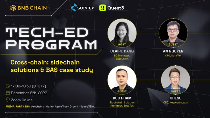 The first co-hosted webinar of SotaTek with BNBChain and Quest3
