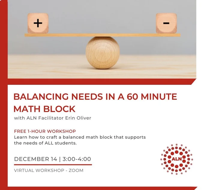 A free Math PD opportunity on Dec 14th, 2022 from 3-4 pm EST.  Visit https://alllearnersnetwork.corsizio.com/c/6373851f75106aa8776fcf44 for more details.