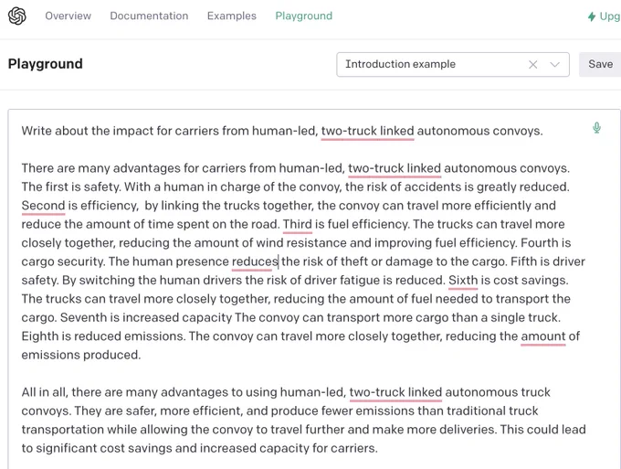 OpenAI response to the prompt "write about the impact for carriers from human-led, two-truck linked autonomous convoys.