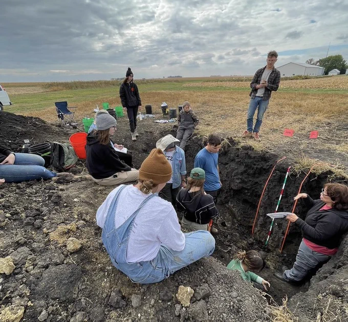Soil judging contest outside