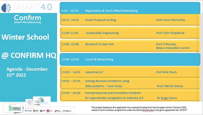 CONFIRM SMART 4.0 Winter School