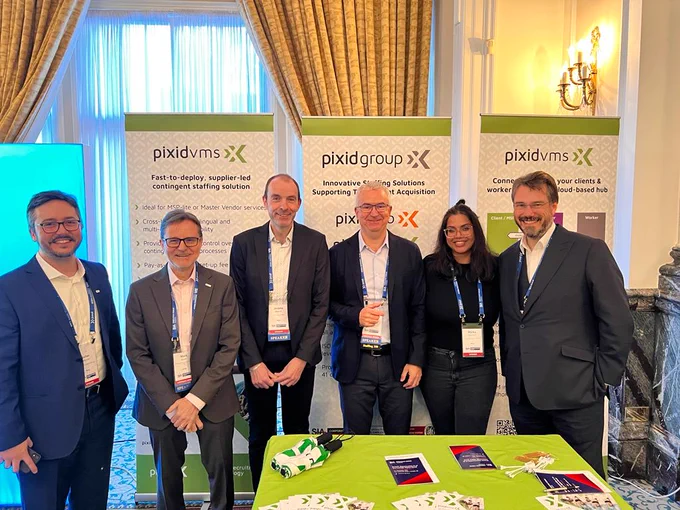 The Pixid team at our stand at the SIA's Executive Forum Europe in London's Landmark Hotel. 
