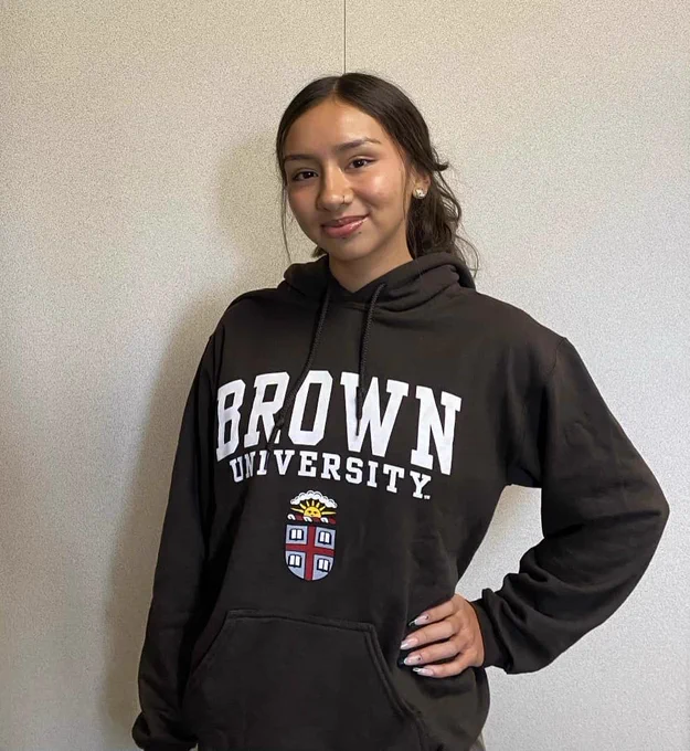 Carla de Leon proudly posing with her Brown University sweater!
Coachella Valley High School, Class of 2023