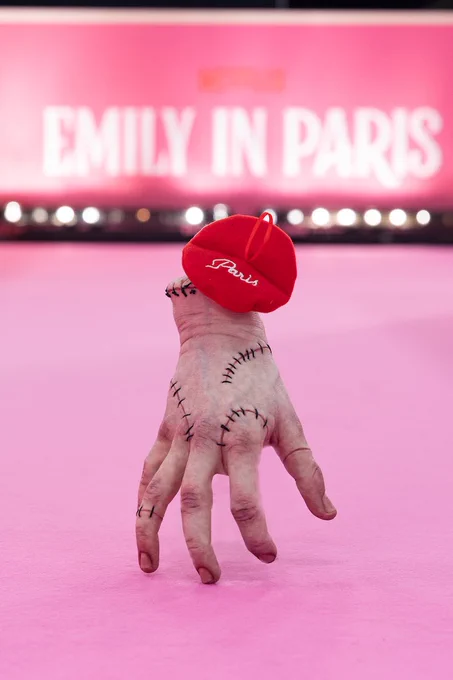 Thing at the Emily in Paris Season 3 premiere 