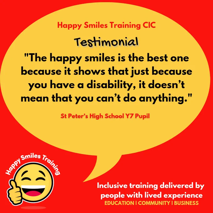 "The happy smiles is the best one because it shows that just because you have a disability, it doesn’t mean that you can’t do anything."