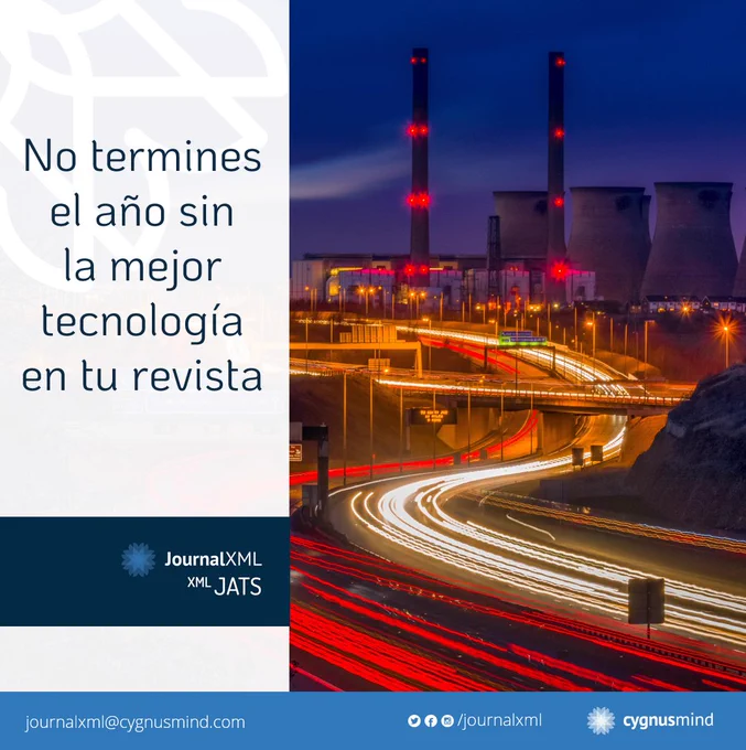 No termines el año sin la mejor tecnoología en tu revista. JournalXML JATS oir Cygnusmind. Tecnología de punta para tu revista científica con JATS XML📲 https://cygnusmind.com/es/lea/

#journals #articulos #cientificos #HTML #editores #revistas #JATS #XML #index