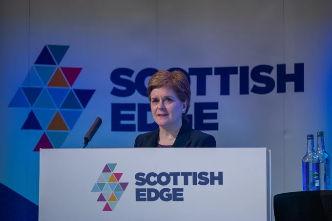First Minister Nicola Sturgeon delivered a keynote speech at the Scottish EDGE Awards in Edinburgh. 