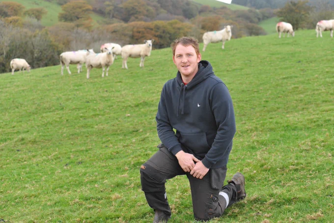Rhys Edwards from Hendre Ifan goch farm near Bridgend