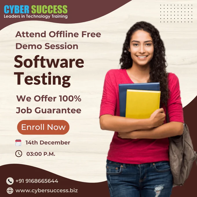 Software Testing batch post by cyber success