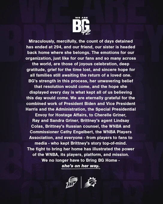 We no longer have to Bring BG Home - she’s on her way.