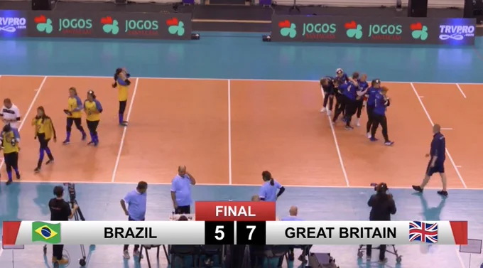 screen shot of the full time score of Brazil 5 to Great Britain 7