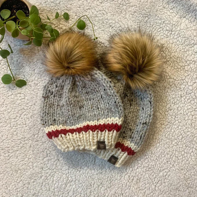 Warm knitted hats.