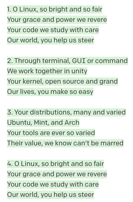 Linux AI plainchant