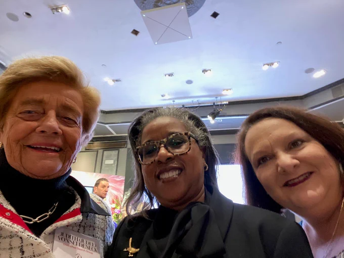 From left, Judith M. von Seldeneck, chair and founder of Diversified Search Group; British Robinson, president and CEO, Barbara Bush Foundation for Family Literacy; and Maria Flynn, president and CEO, Jobs for the Future.