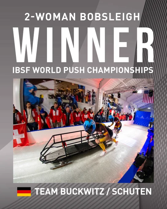 2-woman #Bobsleigh: Push World Champions Lisa Buckwitz / Neele Schuten 🇩🇪