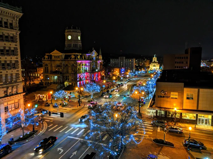 Downtown Hamilton during Illuminate Hamilton