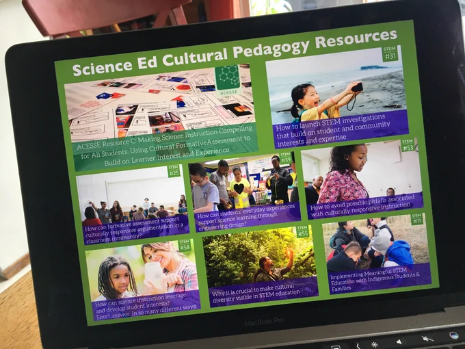 Screenshot of a 8 STEM Teaching Tools resources available through the link including resources 31, 25, 39, 53, 58, 55 & 11 as well as PD module C (see next tweet in thread). 
