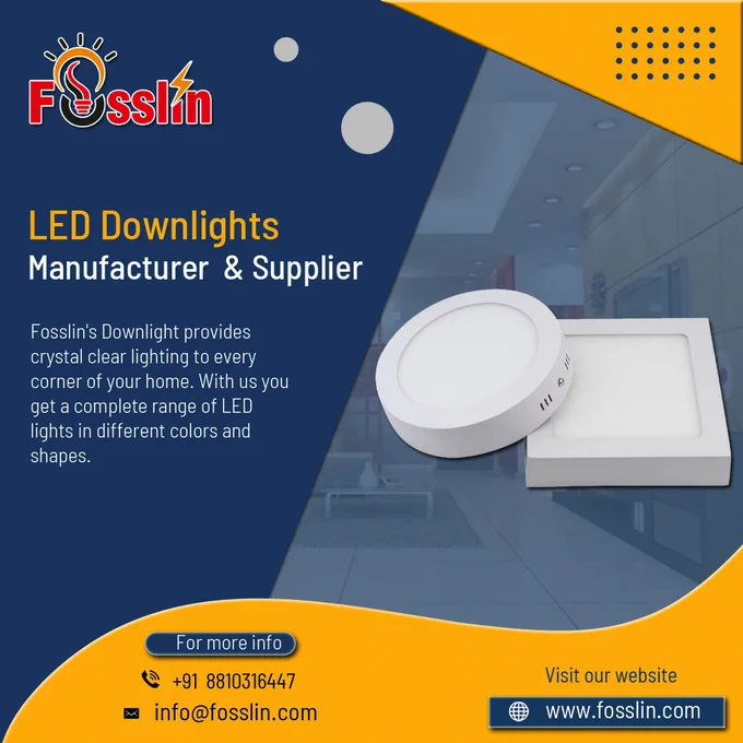 If you want to make the roof of your more beautiful then FOSSLIN Down light is a good product. Which can be easily fitted in the ceiling of your bedroom, kitchen, guest room or any other room. FOSSLIN's downlight provides crystal clear lighting to every corner of your home.