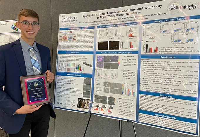 Selected to attend the Future Leaders in Chemical Engineering Symposium, Aidan Kindopp shared his research with his peers from around the country. (Photo courtesy of Aidan Kindopp)