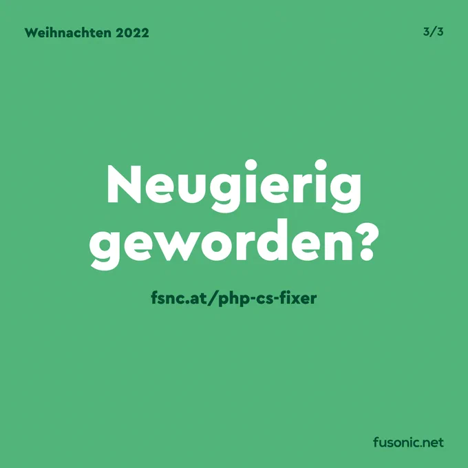 PHP CS Fixer | Open Source Projektvorstellung | Fusonic