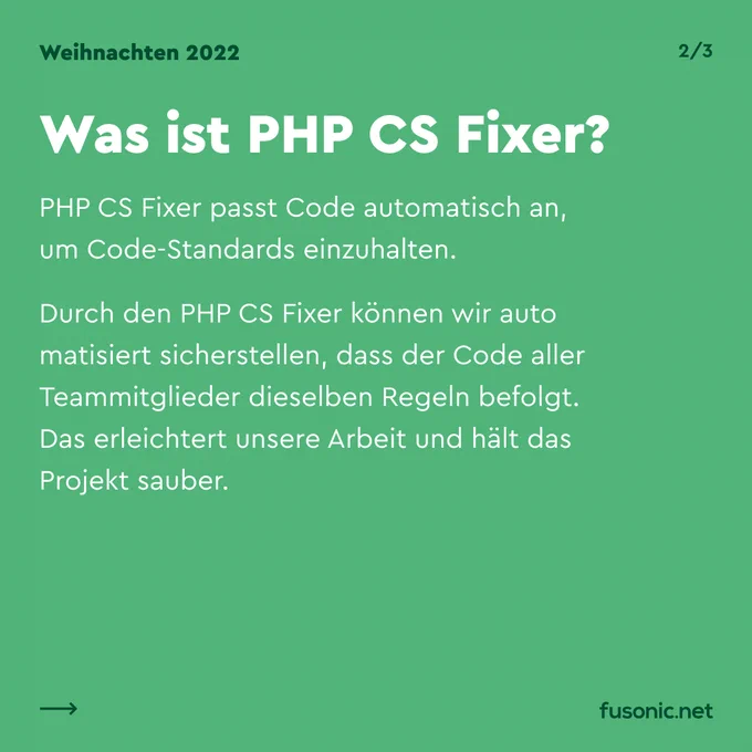 PHP CS Fixer | Open Source Projektvorstellung | Fusonic