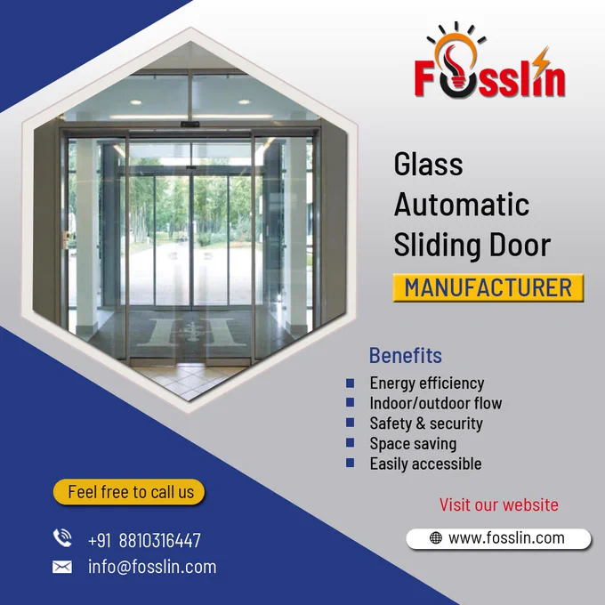 An Automatic sliding door is opened or closed without any touch. Sliding door opener or automatic sliding door operator is a device that operates a sliding door for pedestrian use. It opens the door automatically, waits, then closes it. With a sliding door, the space is big enough to let in large surges of air, cooling the home and improving the air quality, smell, and feel. It can also increase your home's energy efficiency by reducing your need for air conditioning.