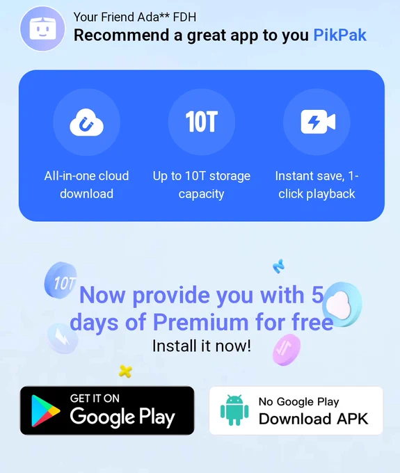 PikPak Torrent Remote Download App