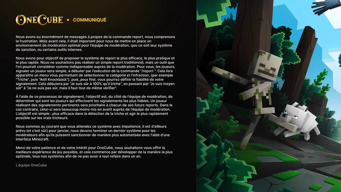 Communiqué - Commande report