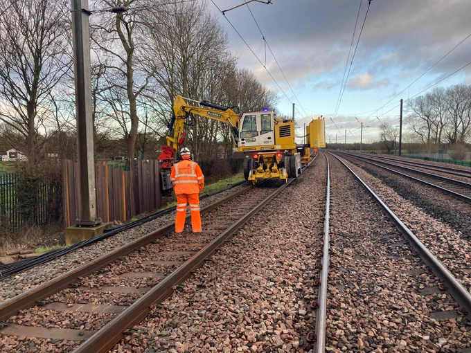 Work taking place as part of the Transpennine Route Upgrade